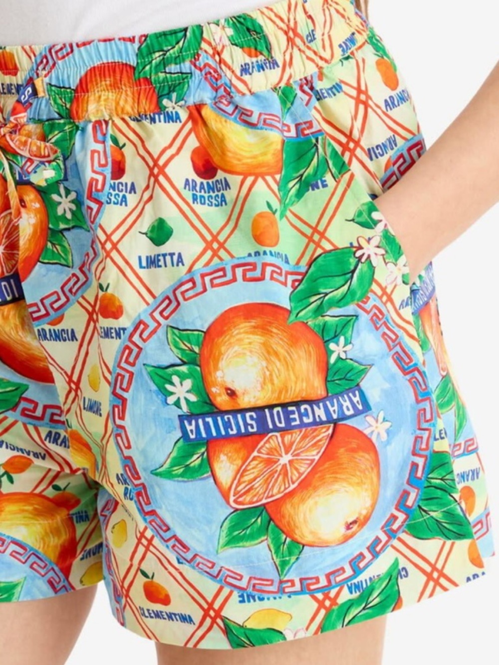 Damson Madder Pull on Shorts in Multi Print